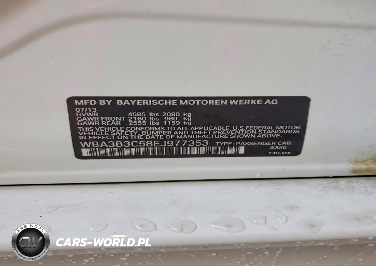 2014 BMW 328 Xi VIN:WBA3B3C58EJ977353 - 12