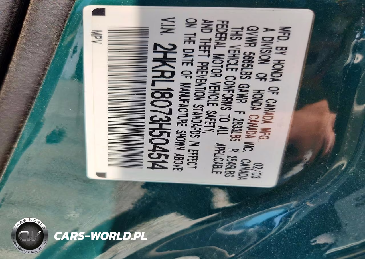 2003 Honda Odyssey Exl VIN:2HKRL18073H504514 - 13