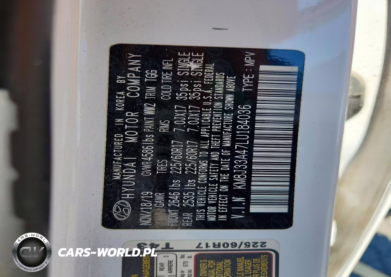 2020 Hyundai Tucson Value VIN:KM8J33A47LU184036 - 14