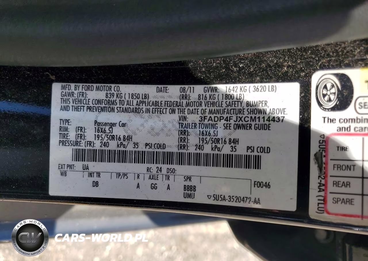 2012 Ford Fiesta Ses VIN:3FADP4FJXCM114437 - 12