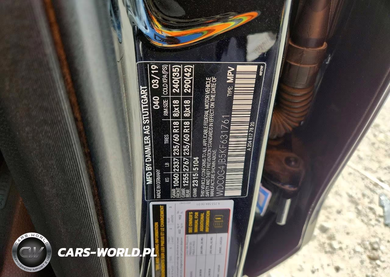 2019 Mercedes-Benz Glc 300 VIN:WDC0G4JB5KF631761 - 13
