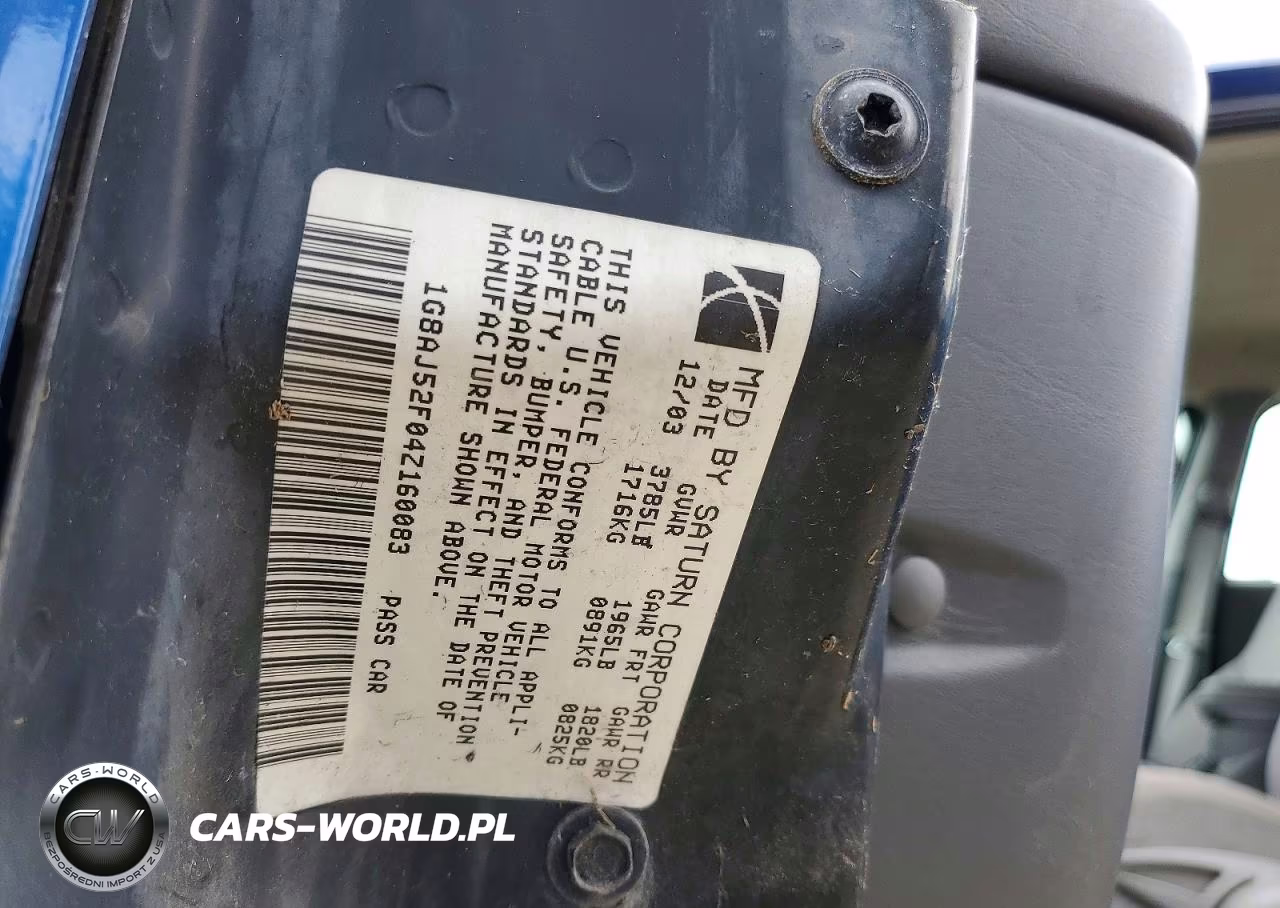 2004 Saturn Ion Level 2 VIN:1G8AJ52F04Z160083 - 12