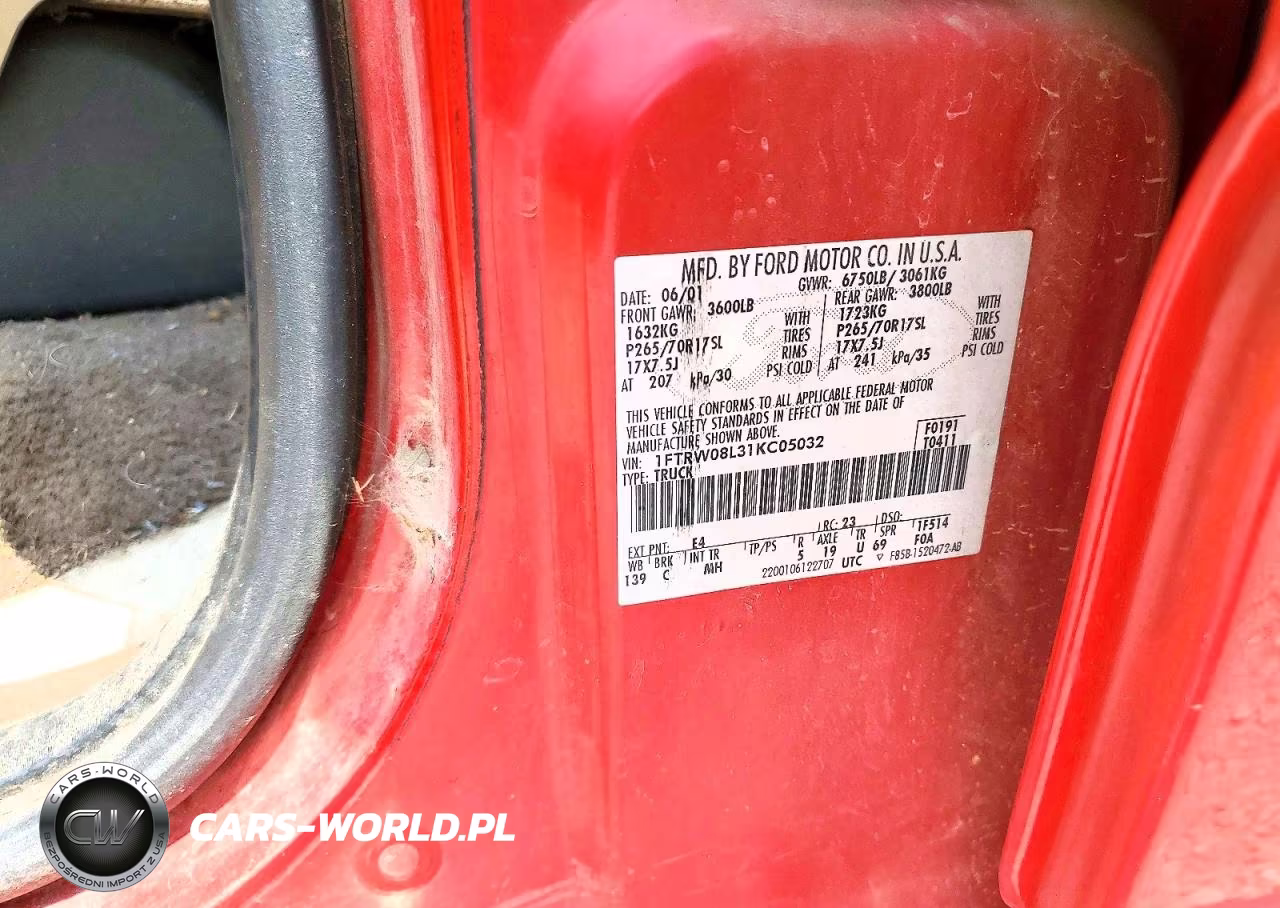 2001 Ford F150 Supercrew VIN:1FTRW08L31KC05032 - 12