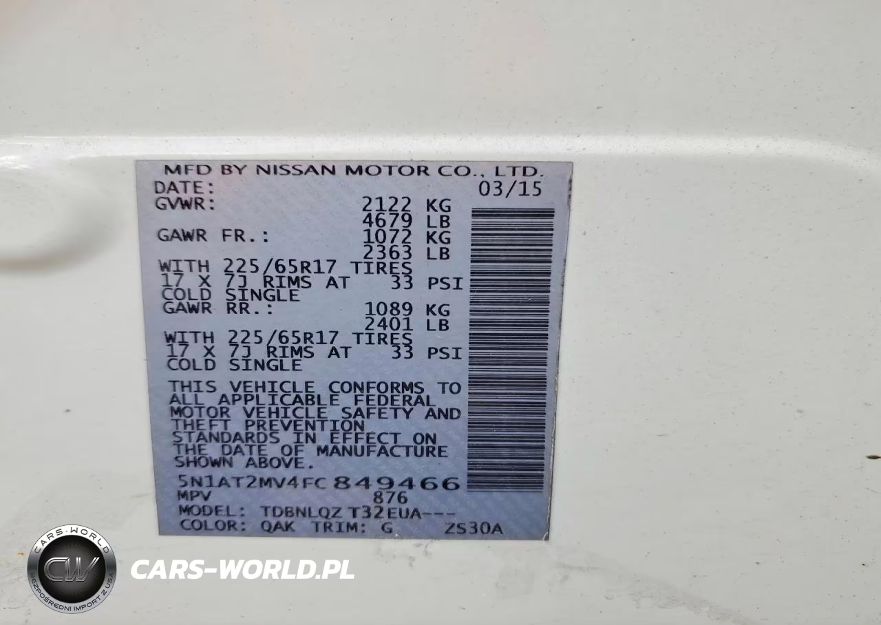 2015 Nissan Rogue Sv VIN:5N1AT2MV4FC849466 - 13