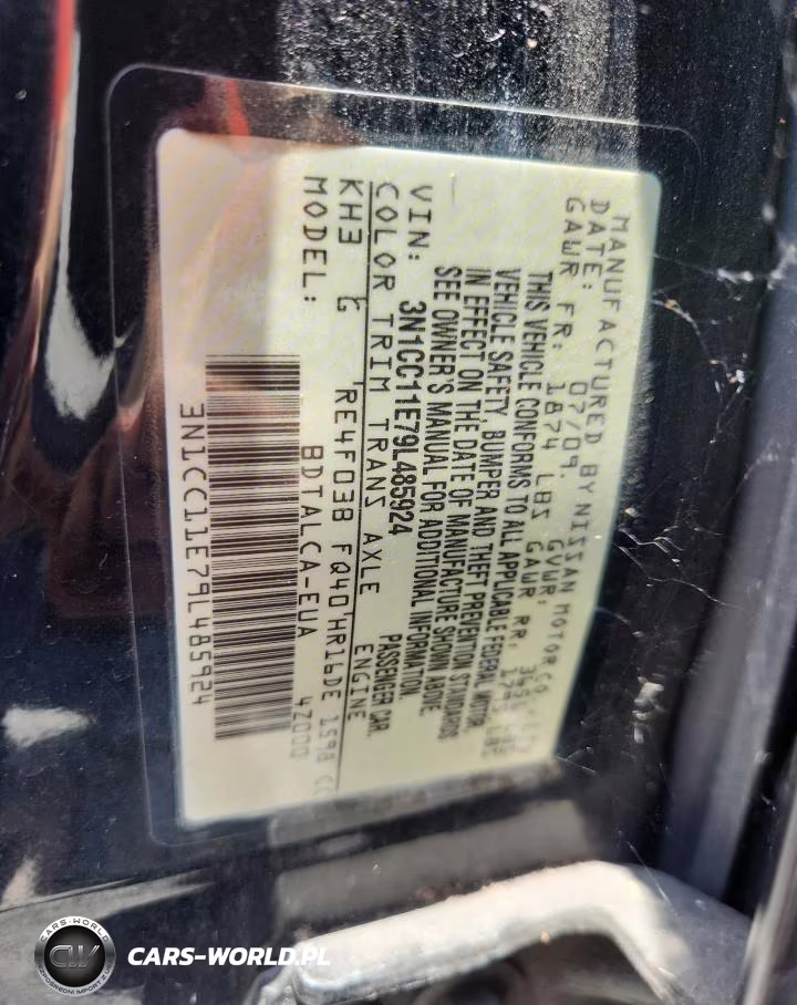 2009 Nissan Versa 1.6 Base VIN:3N1CC11E79L485924 - 12