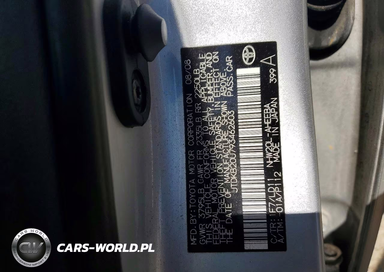 2009 Toyota Prius Base VIN:JTDKB20U793462603 - 12