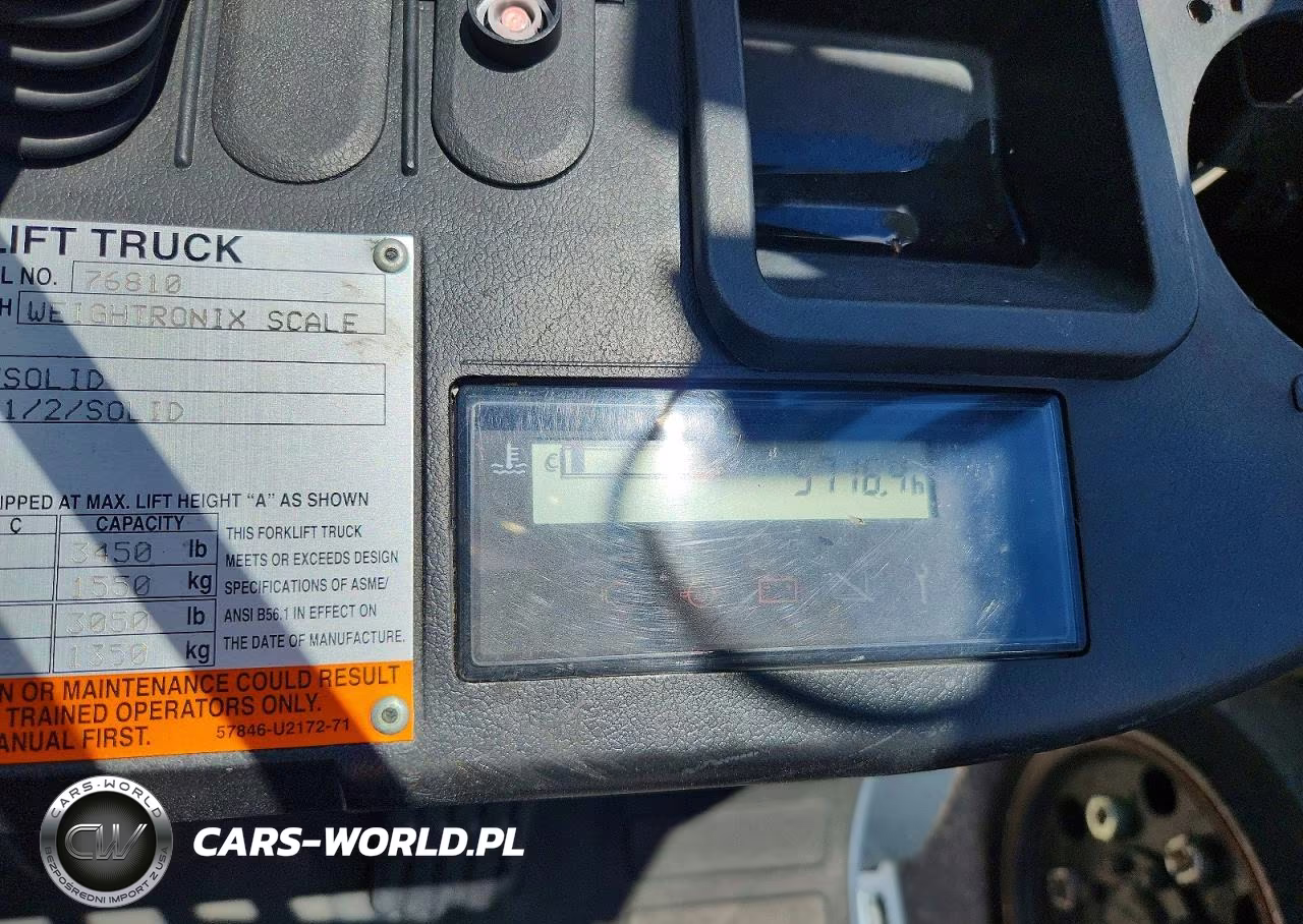 2016 Toyota Forklift VIN:76810 - 8