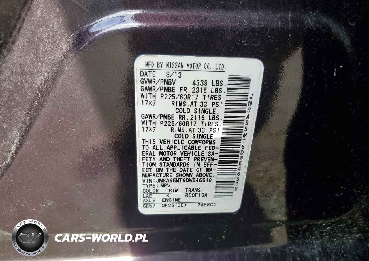 2013 Nissan Rogue S VIN:JN8AS5MT6DW546518 - 13