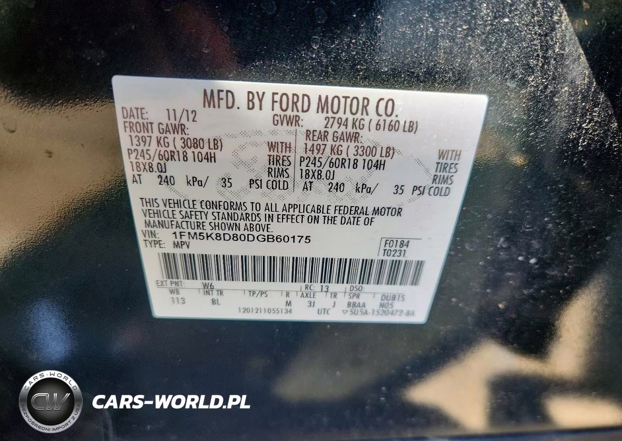 2013 Ford Explorer Xlt VIN:1FM5K8D80DGB60175 - 13