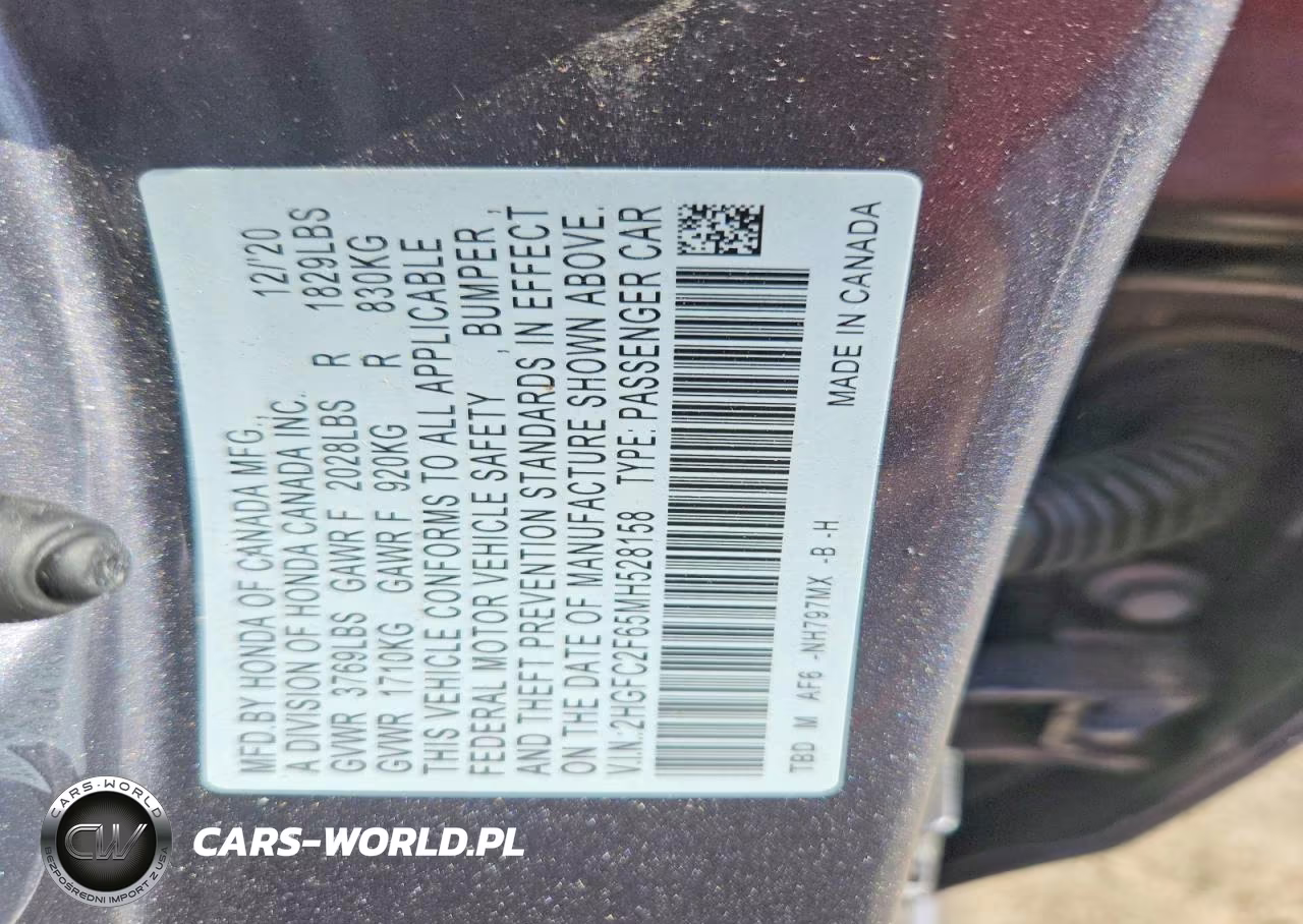2021 Honda Civic Lx VIN:2HGFC2F65MH528158 - 12