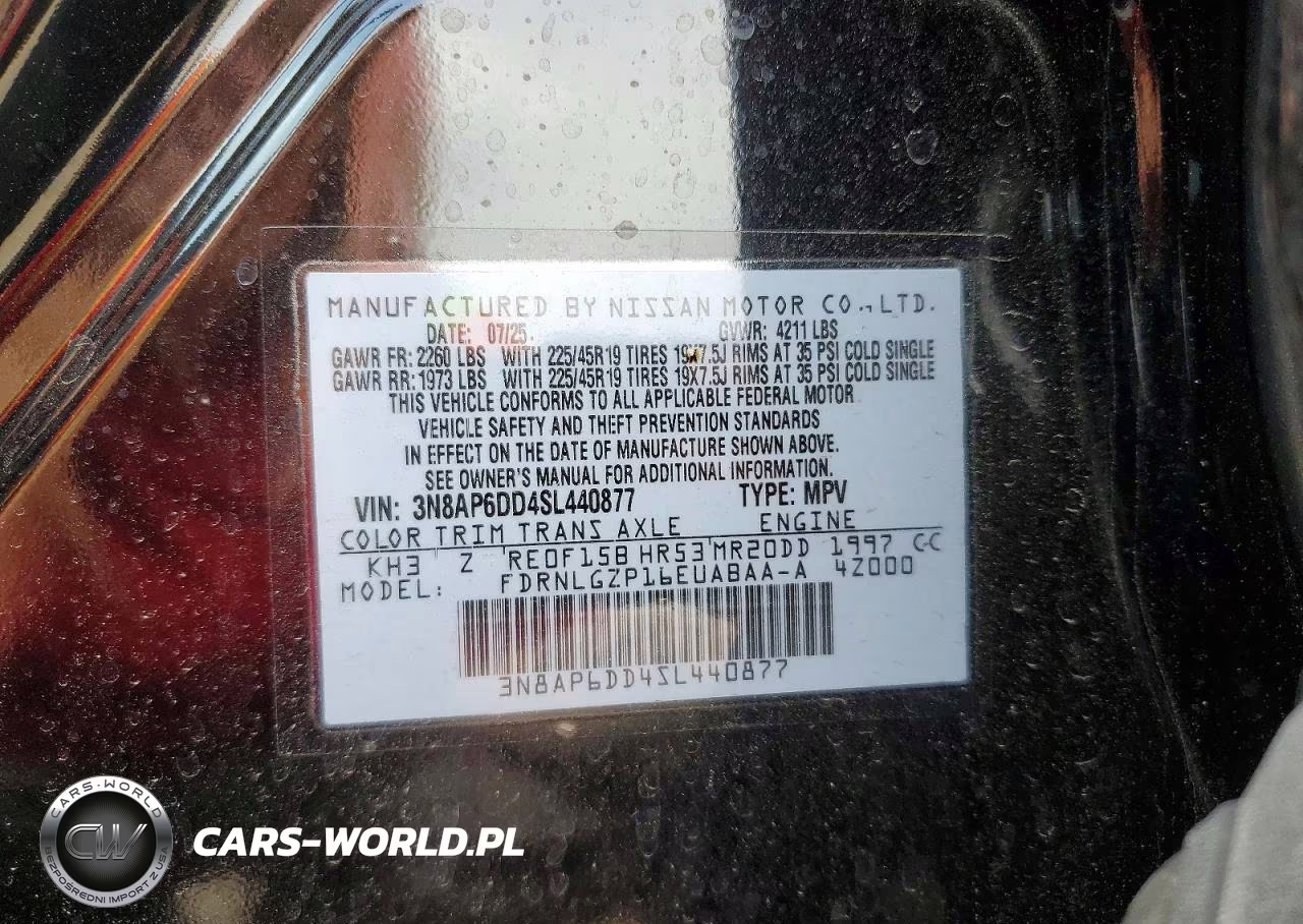 2025 Nissan Kicks Sr VIN:3N8AP6DD4SL440877 - 10