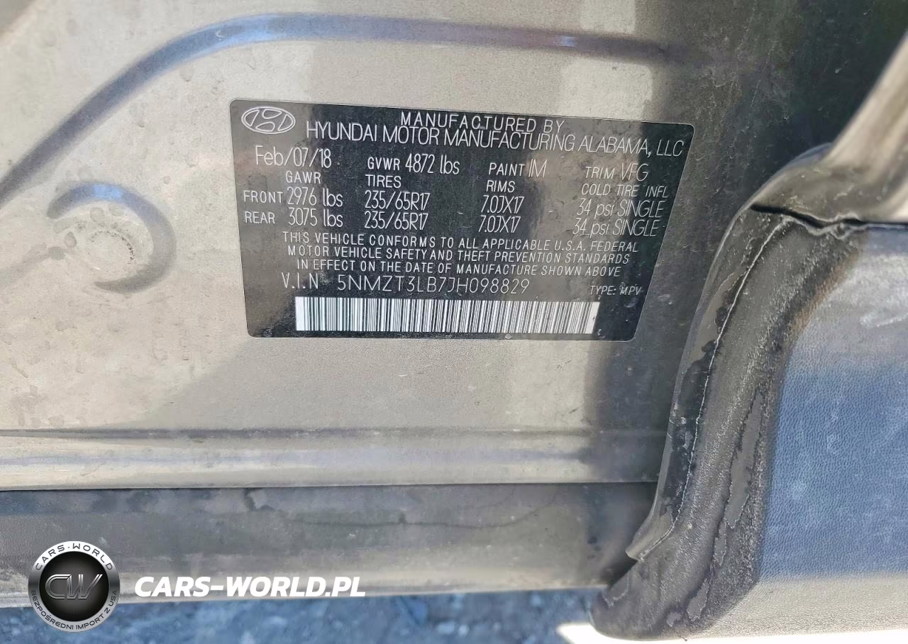 2018 Hyundai Santa Fe Sport 2.4L VIN:5NMZT3LB7JH098829 - 13