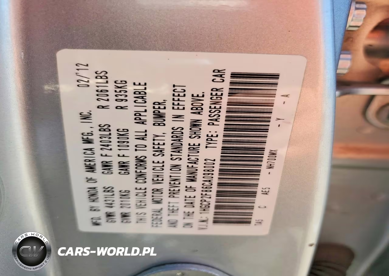 2012 Honda Accord Exl VIN:1HGCP2F86CA098002 - 12