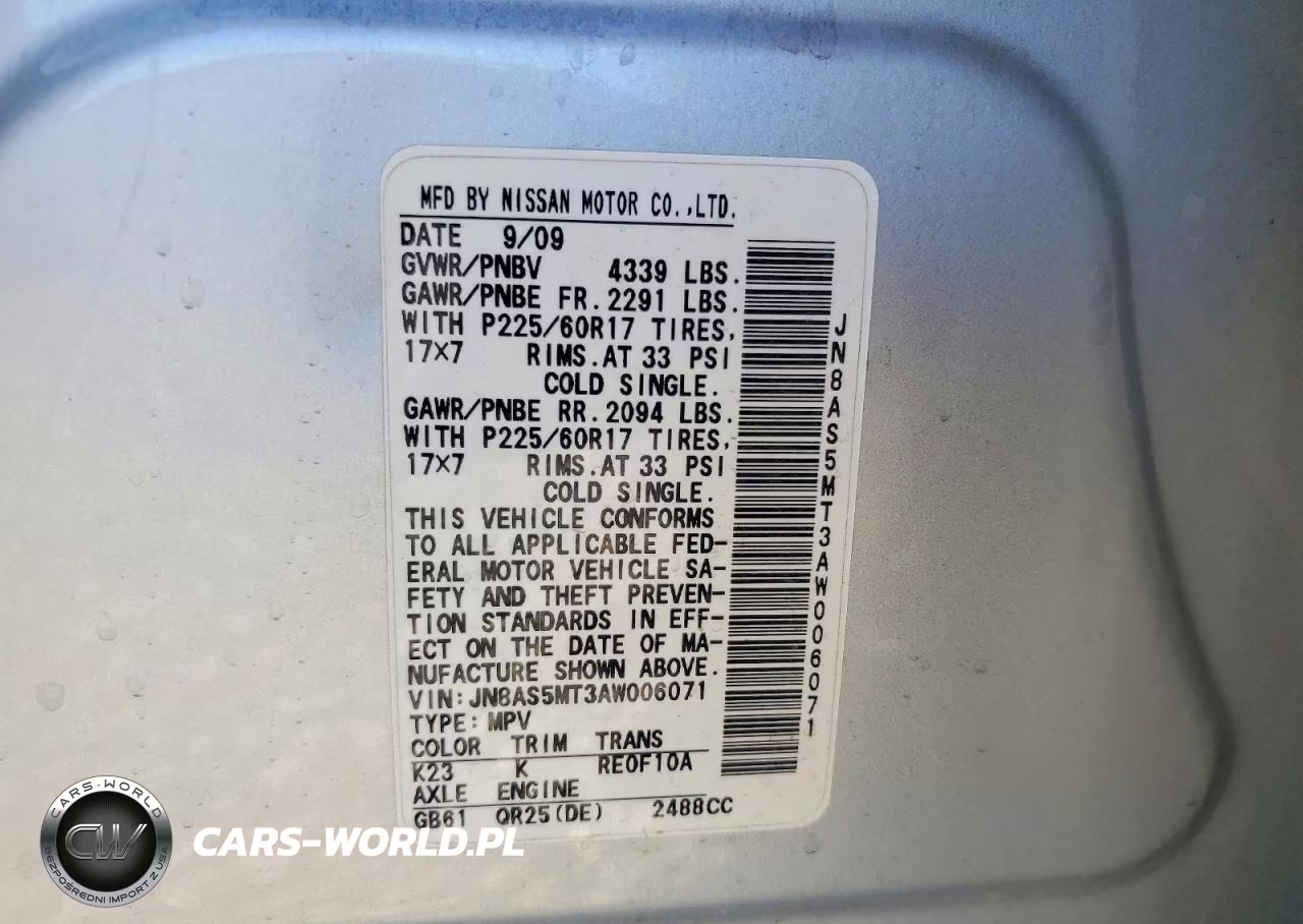 2010 Nissan Rogue Sl VIN:JN8AS5MT3AW006071 - 13