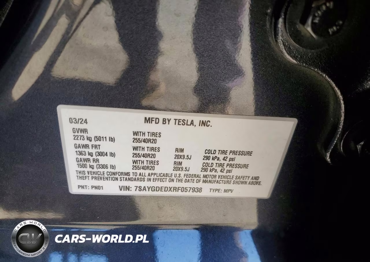 2024 Tesla Model Y VIN:7SAYGDEDXRF057938 - 12