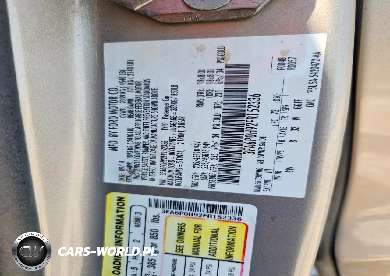 2015 Ford Fusion Se VIN:3FA6P0H92FR152336 - 13