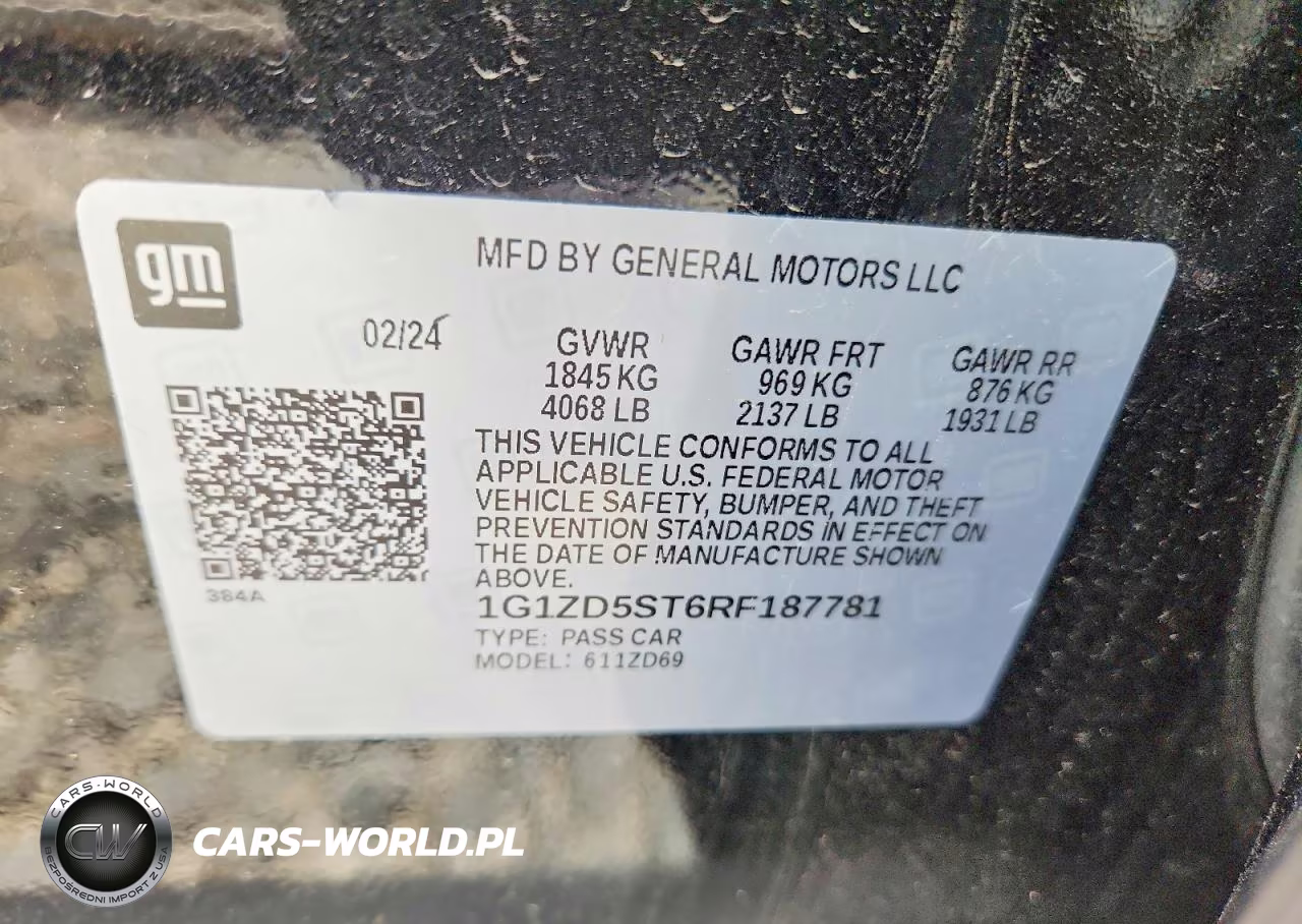 2024 Chevrolet Malibu Lt VIN:1G1ZD5ST6RF187781 - 12