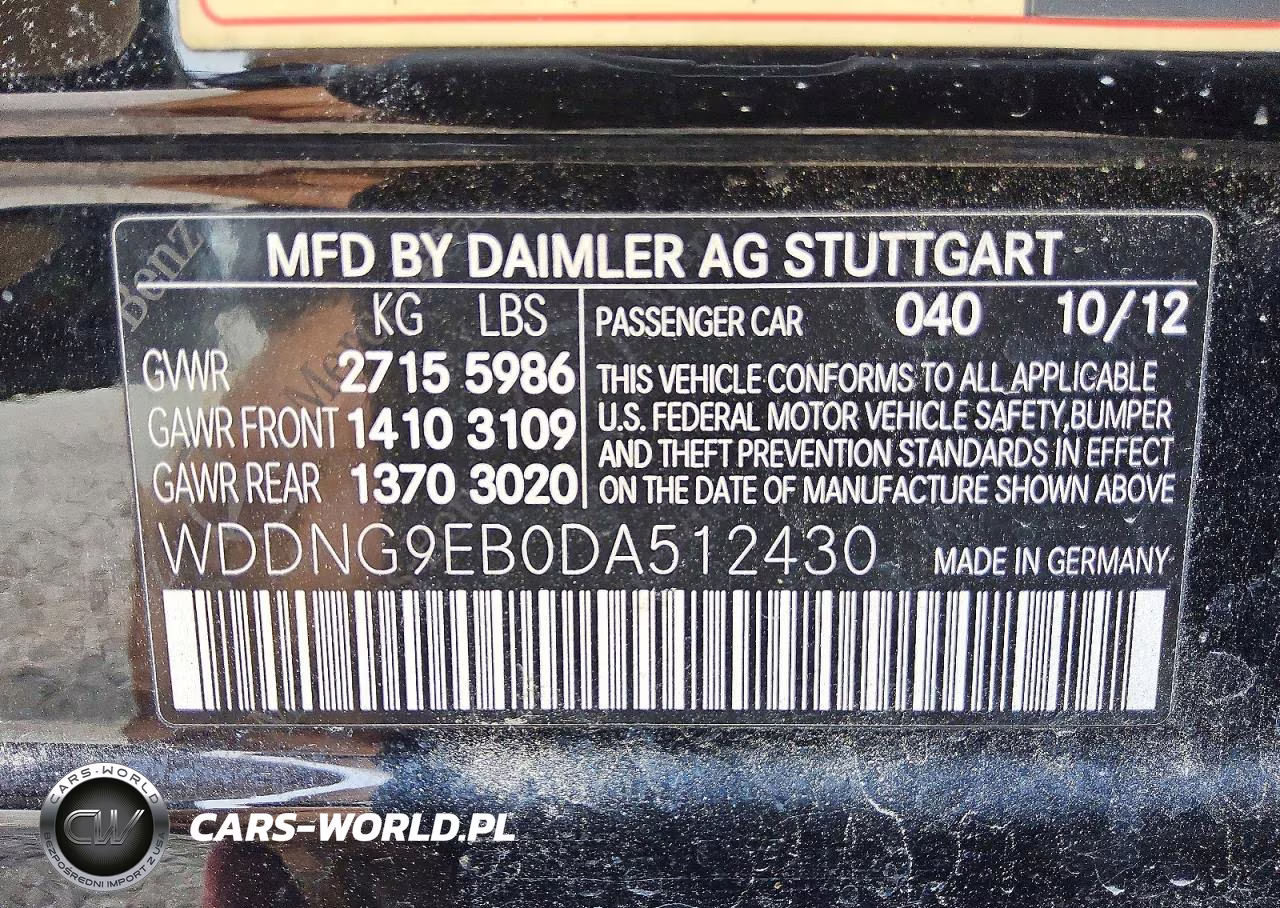 2013 Mercedes-Benz S 550 4Matic VIN:WDDNG9EB0DA512430 - 12