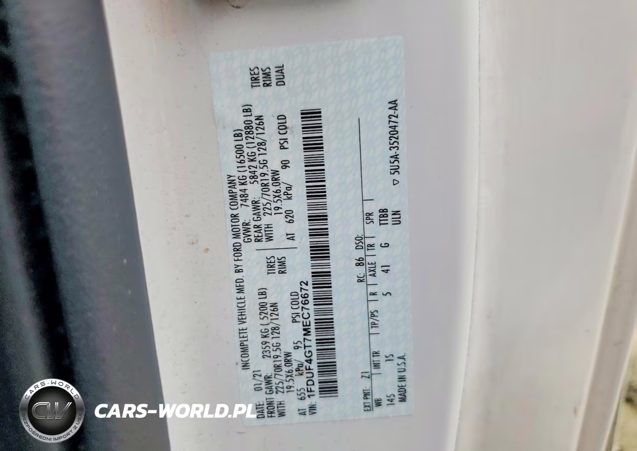 2021 Ford F450 Super Duty VIN:1FDUF4GT7MEC76672 - 12