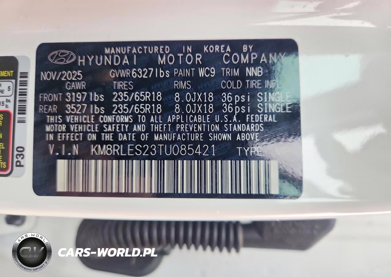2026 Hyundai Palisade Sel VIN:KM8RLES23TU085421 - 14