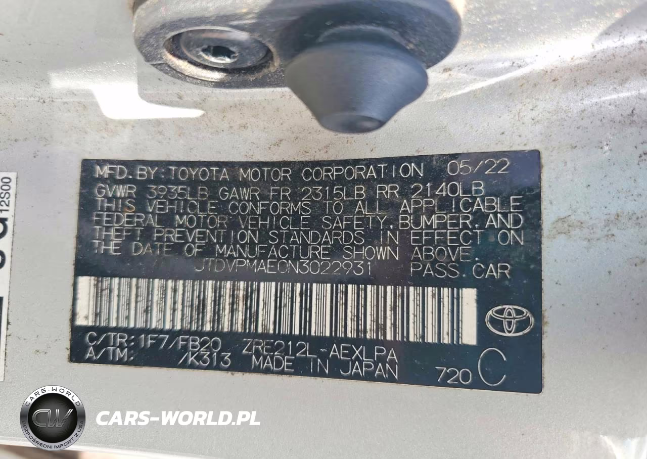 2022 Toyota Corolla Le VIN:JTDVPMAE0N3022931 - 13