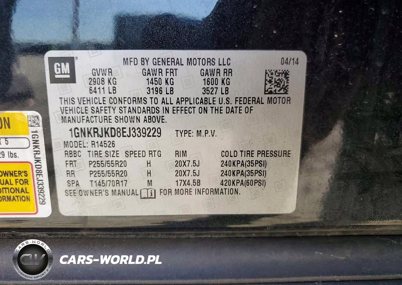 2014 Chevrolet Traverse Ltz VIN:1GNKRJKD8EJ339229 - 12