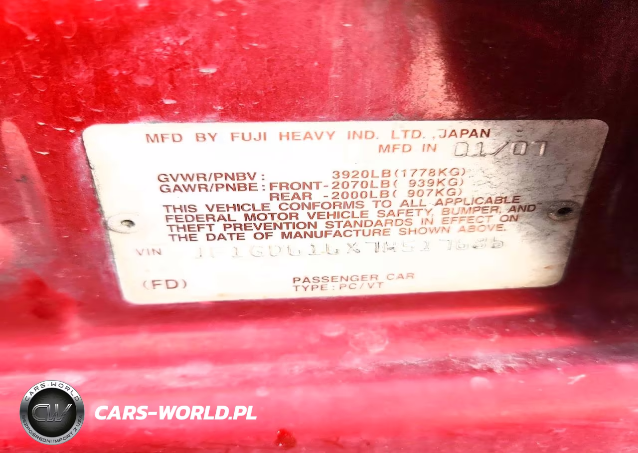 2007 Subaru Impreza 2.5I VIN:JF1GD616X7H517686 - 12