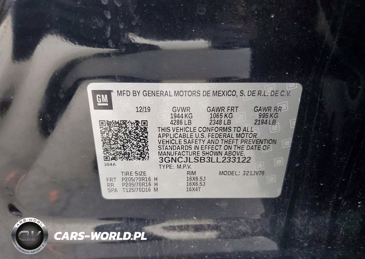 2020 Chevrolet Trax 1Lt VIN:3GNCJLSB3LL233122 - 13