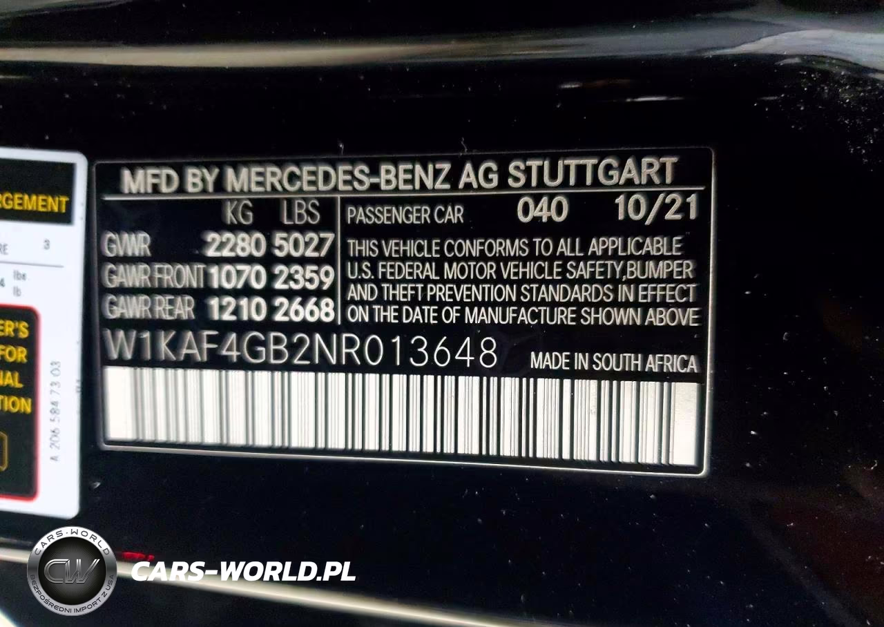 2022 Mercedes-Benz C 300 VIN:W1KAF4GB2NR013648 - 12