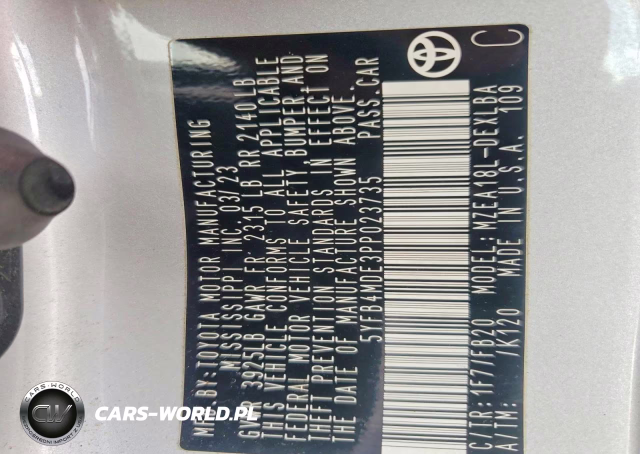 2023 Toyota Corolla Le VIN:5YFB4MDE3PP023735 - 12