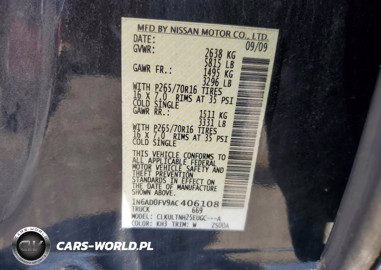 2010 Nissan Frontier Se V6 VIN:1N6AD0FV9AC406108 - 12