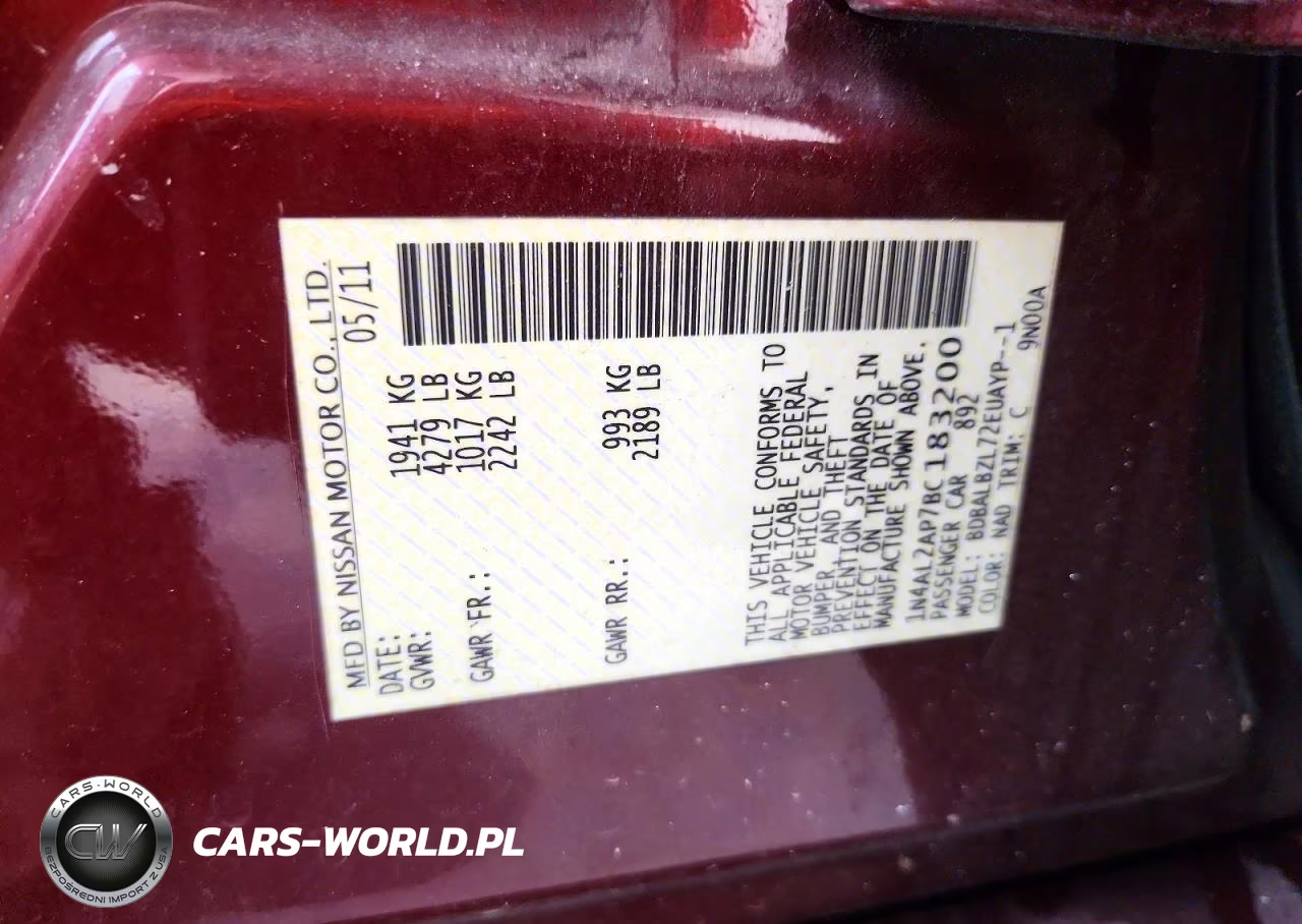 2011 Nissan Altima 2.5 VIN:1N4AL2AP7BC183200 - 12