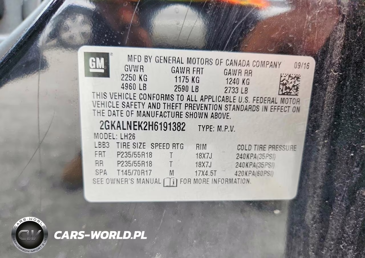 2017 GMC Terrain Sle VIN:2GKALNEK2H6191382 - 12