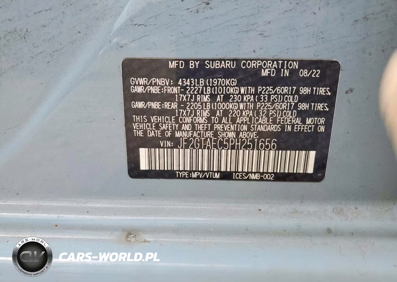 2023 Subaru Crosstrek Premium VIN:JF2GTAEC5PH251656 - 12