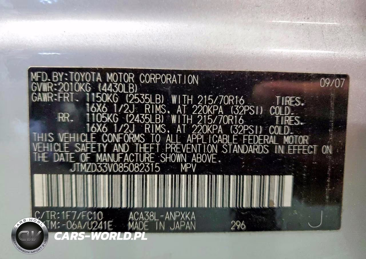 2008 Toyota Rav4 Base VIN:JTMZD33V085082315 - 13