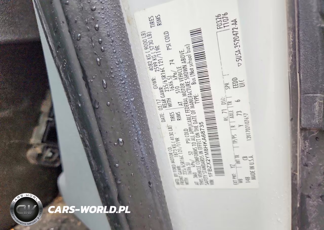 2017 Ford Transit T-350 VIN:1FBZX2YM8HKA68735 - 13