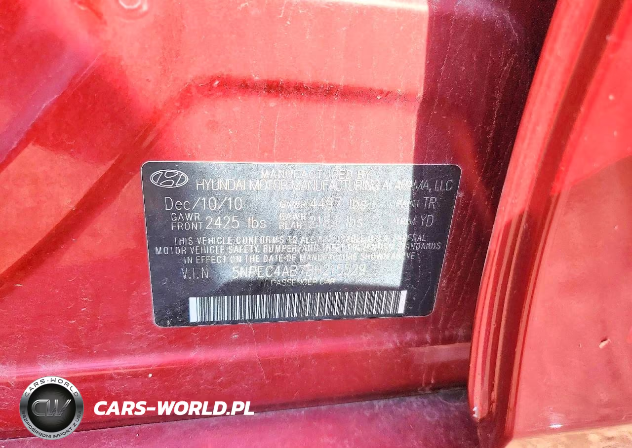 2011 Hyundai Sonata Limited 2.0T VIN:5NPEC4AB7BH215529 - 12