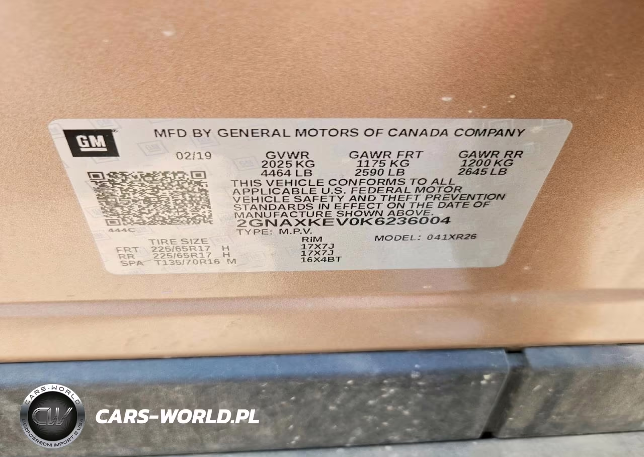 2019 Chevrolet Equinox Lt VIN:2GNAXKEV0K6236004 - 14