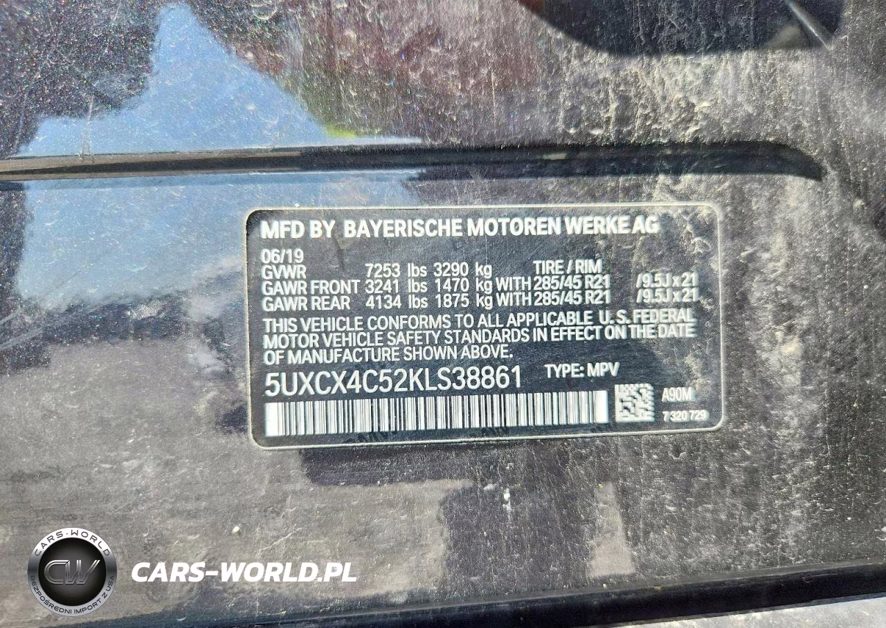 2019 BMW X7 xDrive50I VIN:5UXCX4C52KLS38861 - 13