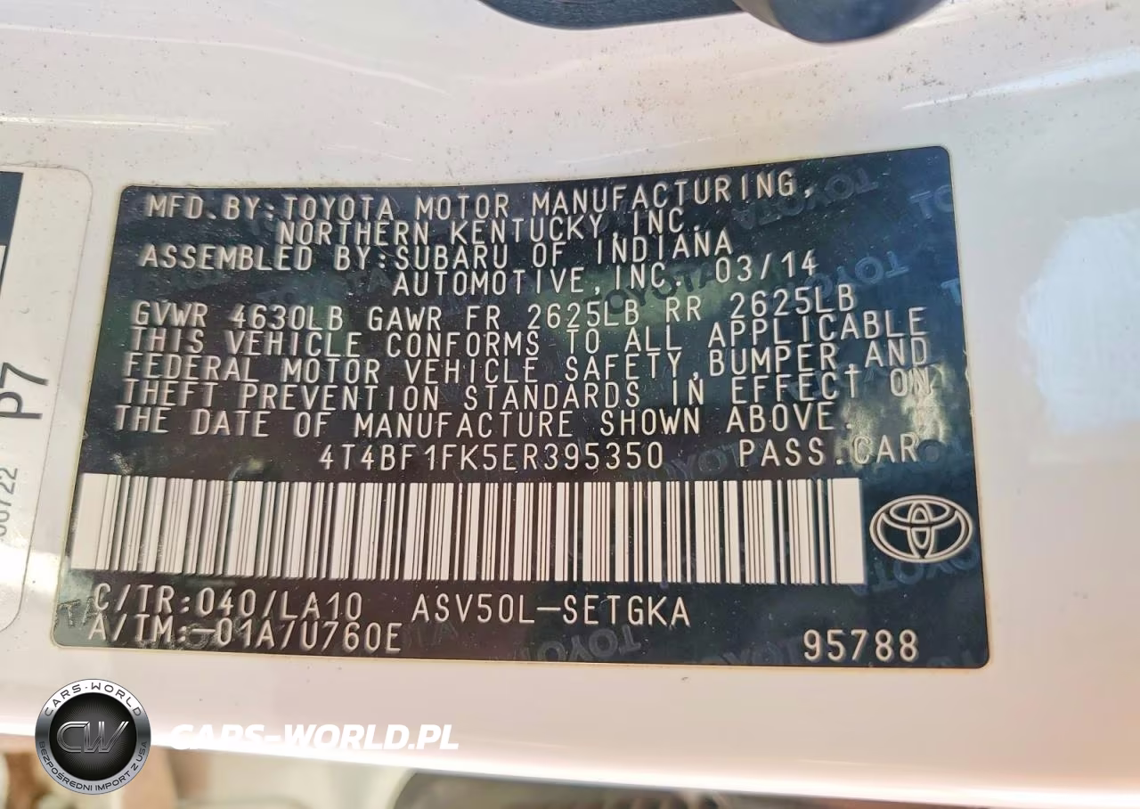 2014 Toyota Camry Xle VIN:4T4BF1FK5ER395350 - 13