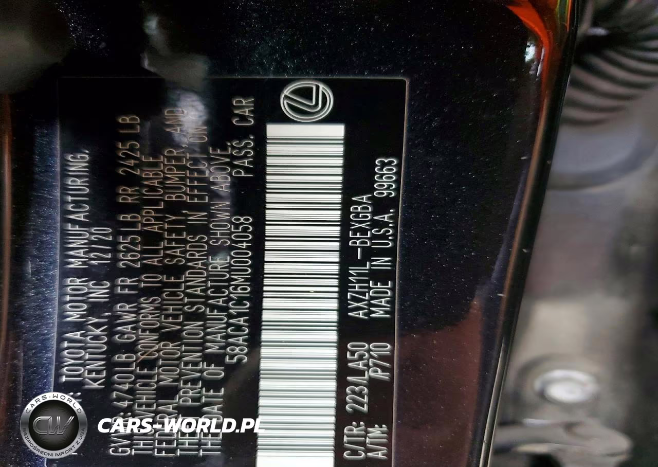 2021 Lexus Es 300H Base VIN:58ACA1C16MU004058 - 13