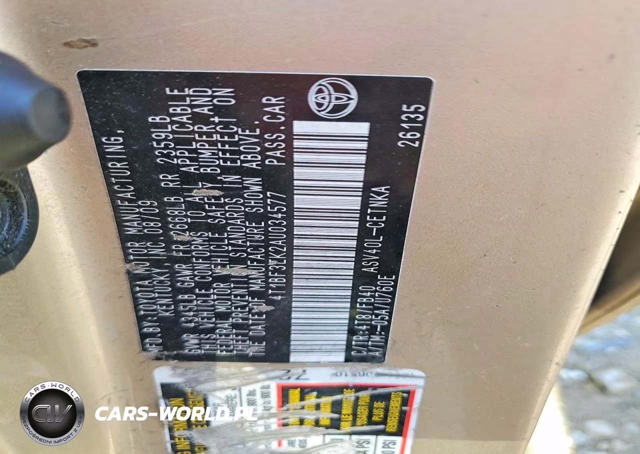 2010 Toyota Camry Le VIN:4T1BF3EK2AU034577 - 13