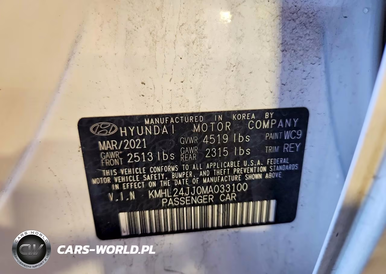 2021 Hyundai Sonata Hybrid Blue VIN:KMHL24JJ0MA033100 - 12