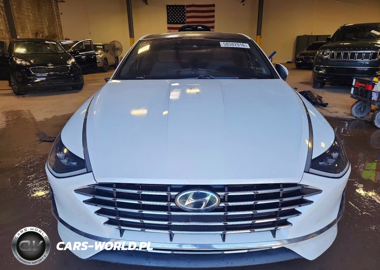 2021 Hyundai Sonata Hybrid Blue VIN:KMHL24JJ0MA033100 - 5