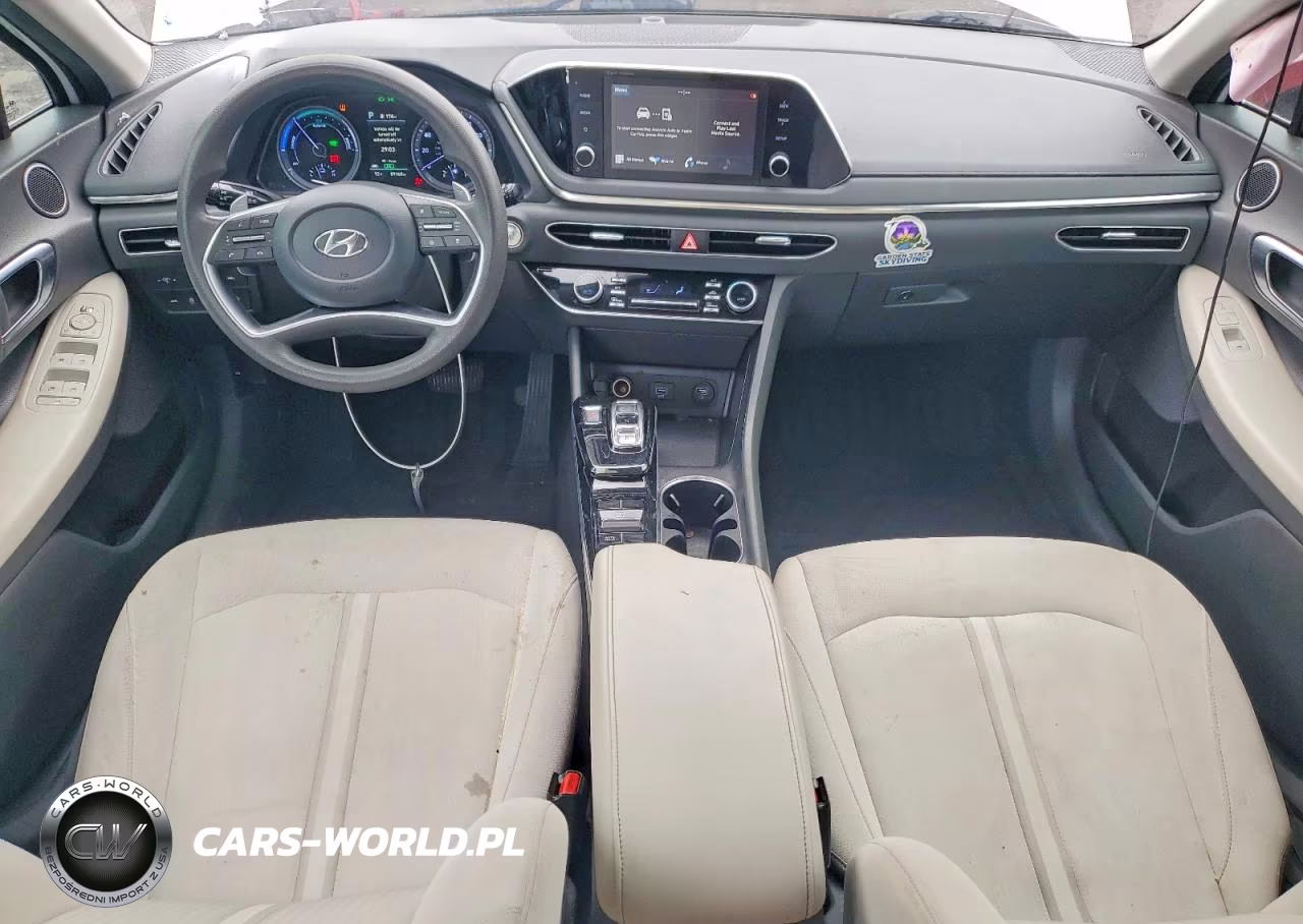 2021 Hyundai Sonata Hybrid Blue VIN:KMHL24JJ0MA033100 - 8
