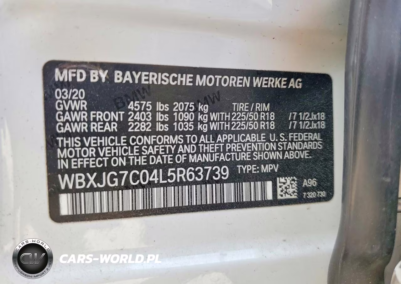 2020 BMW X1 Sdrive28I VIN:WBXJG7C04L5R63739 - 13
