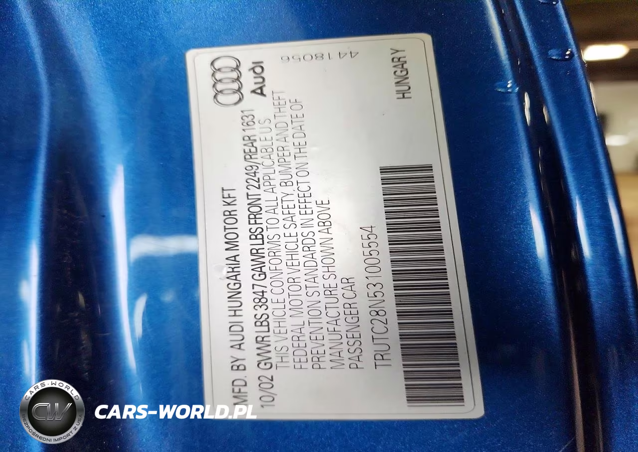 AUDI TT VIN:TRUTC28N531005554 - 12