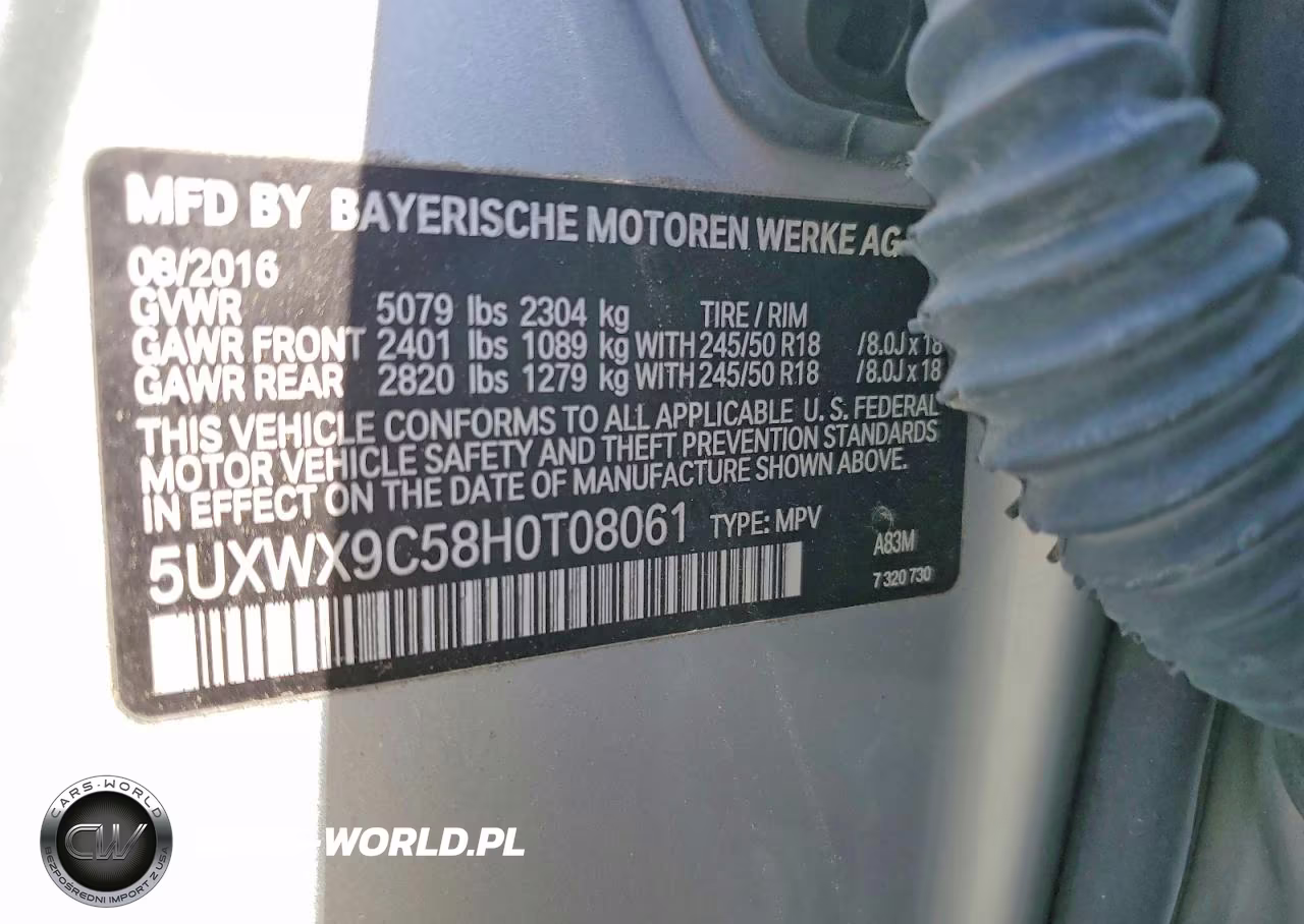 2017 BMW X3 xDrive28I VIN:5UXWX9C58H0T08061 - 13