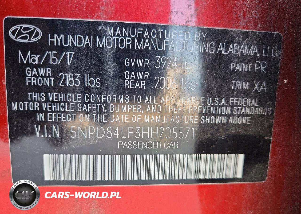 2017 Hyundai Elantra Limited VIN:5NPD84LF3HH205571 - 12