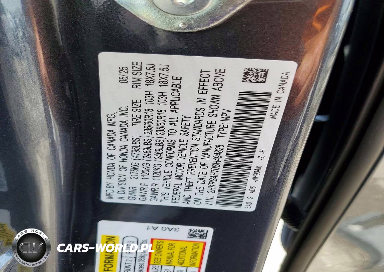 2025 Honda Cr-V Exl VIN:2HKRS4H70SH494828 - 13